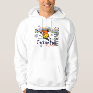 Jackson Hole Wyoming skidar höjdhoodien Hoodie