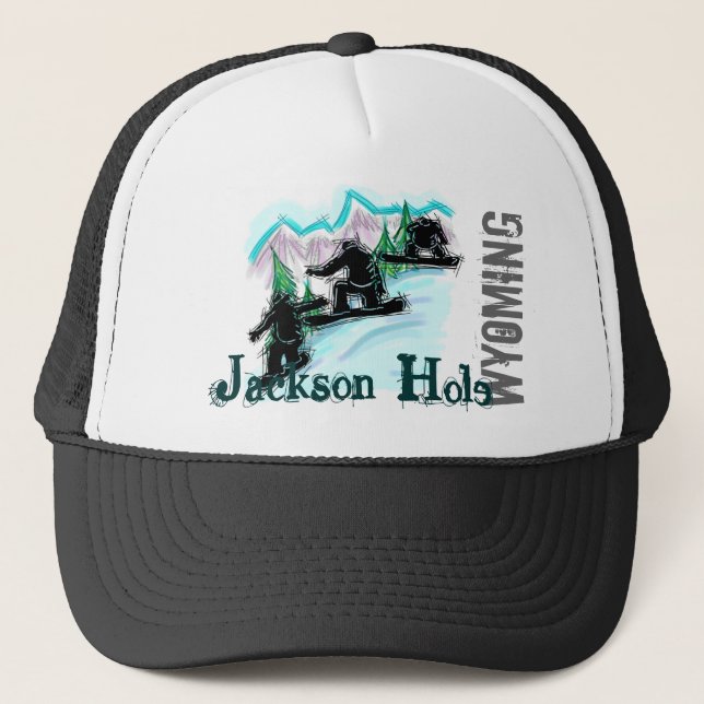 Jackson Hole Wyoming snowboardhatt Keps (Framsida)