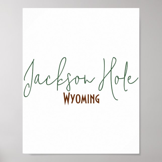 Jackson Hole, Wyoming Souvenir Poster (Framsidan)