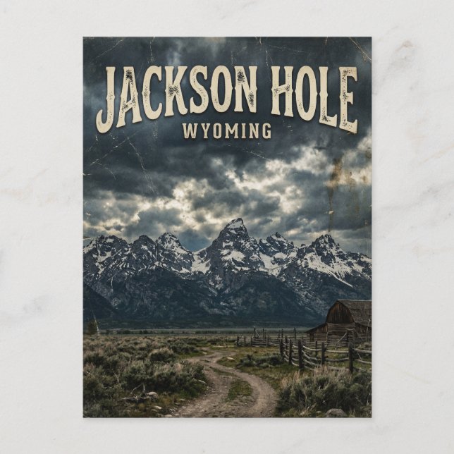 Jackson Hole Wyoming Vykort (Framsida)