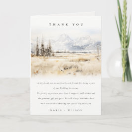 Jackson Hole Wyoming Watercolor Landscape Wedding Tack Kort