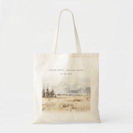 Jackson Hole Wyoming Watercolor Landscape Wedding Tygkasse