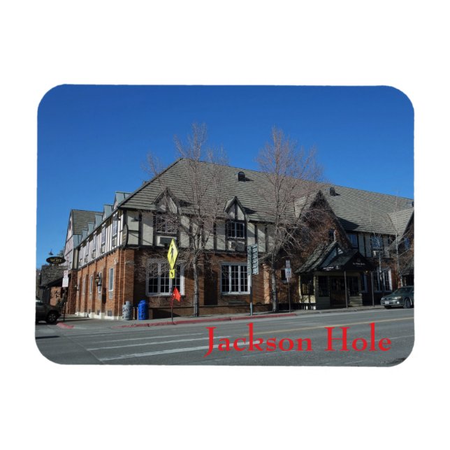 Jackson Hole Wyoming Wort Hotel  Magnet (Horisontell)