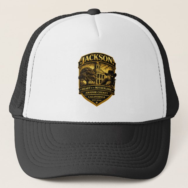 Jackson, Kalifornien – Historisk Crest-design Keps (Framsida)