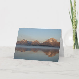 Jackson Lake Damms reflektion i Grand Teton Park Kort