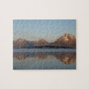 Jackson Lake Damms reflektion i Grand Teton Park Pussel