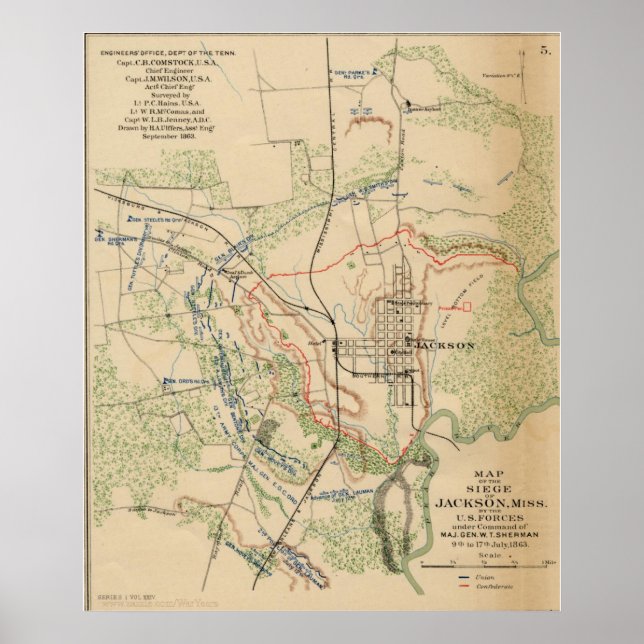 Jackson, Mississippi 1863 Poster (Framsidan)