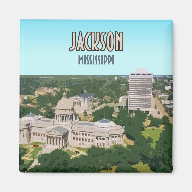Jackson Mississippi Capital Downtown Magnet (Framsidan)