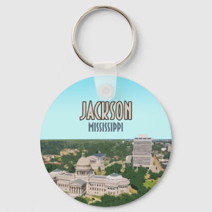 Jackson Mississippi Capital Downtown Nyckelring