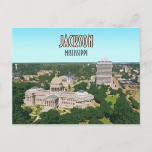Jackson Mississippi Capital Downtown Vykort