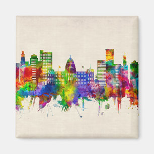 Jackson Mississippi skyline Magnet