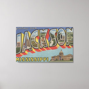 Jackson Mississippi - stora brevplatser Canvastryck