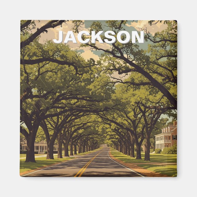 Jackson Mississippi Travel Magnet (Framsidan)