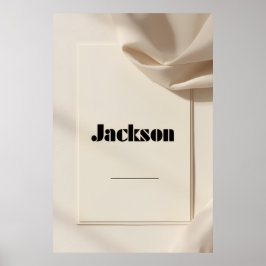 Jackson Modern Name Poster – Clean Minimal Typogra