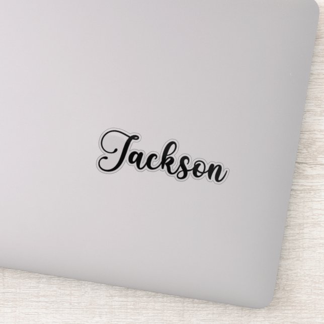 Jackson Namn - Handskriven calligrafi Klistermärken (Detalj)