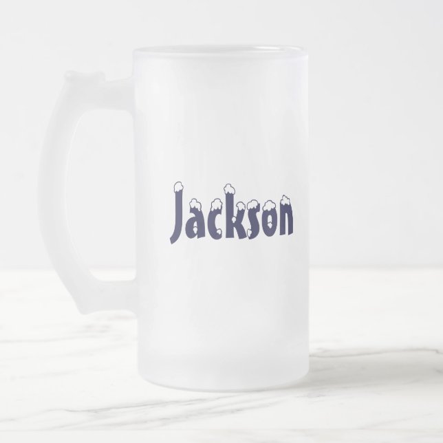 Jackson-Namn Stil-Frostad mugg (Vänster)