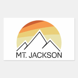 Jackson New Hampshire Retro Rektangulärt Klistermärke