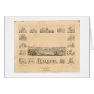 Jackson panorama- karta 1857 (0766A) för CA. Hälsningskort