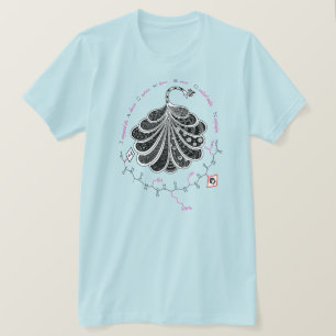JACKSON-peptid, påfågel med egen text, ljus T Shirt