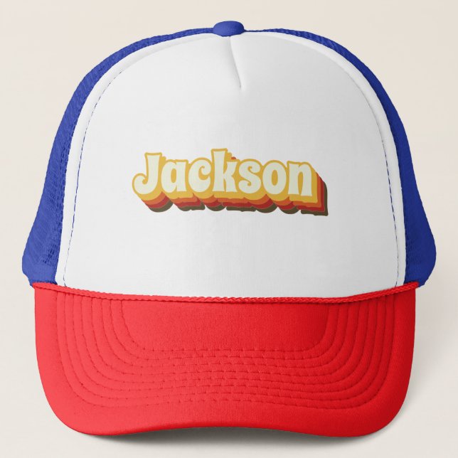 Jackson Retro Vintage Text Keps (Framsida)