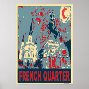 Jackson Square i Blue Poster