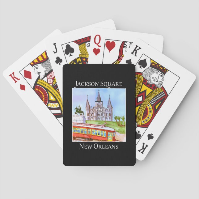 Jackson Square i New Orleans Casinokort (Baksidan)