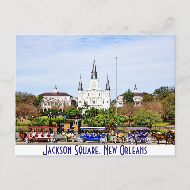 Jackson Square i New Orleans, Louisiana Vykort (Framsida)