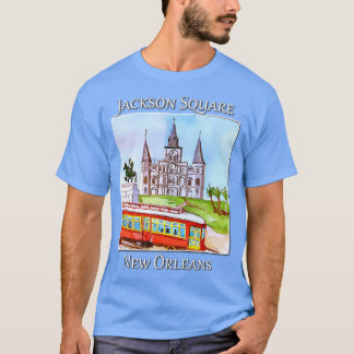 Jackson Square i New Orleans med berömden stre T Shirt