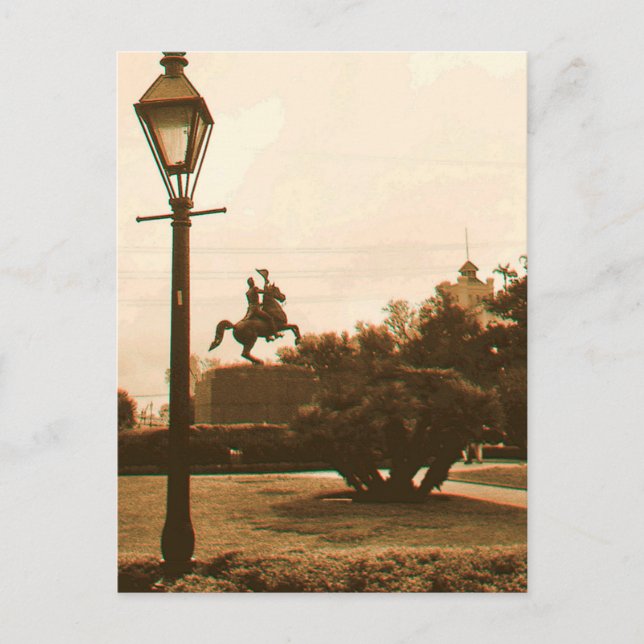 Jackson Square in Rain, New Orleans Vykort (Framsida)