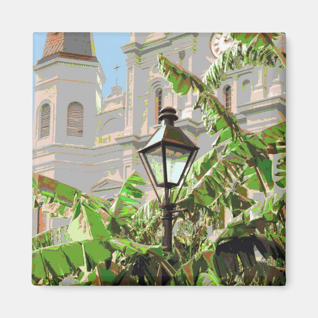 Jackson Square Lamp Post Magnet (Framsidan)