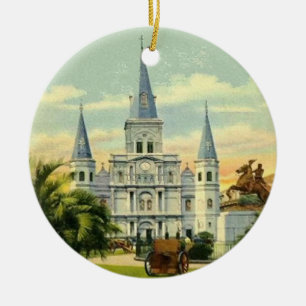 Jackson Square New Orleans Julgransprydnad Keramik