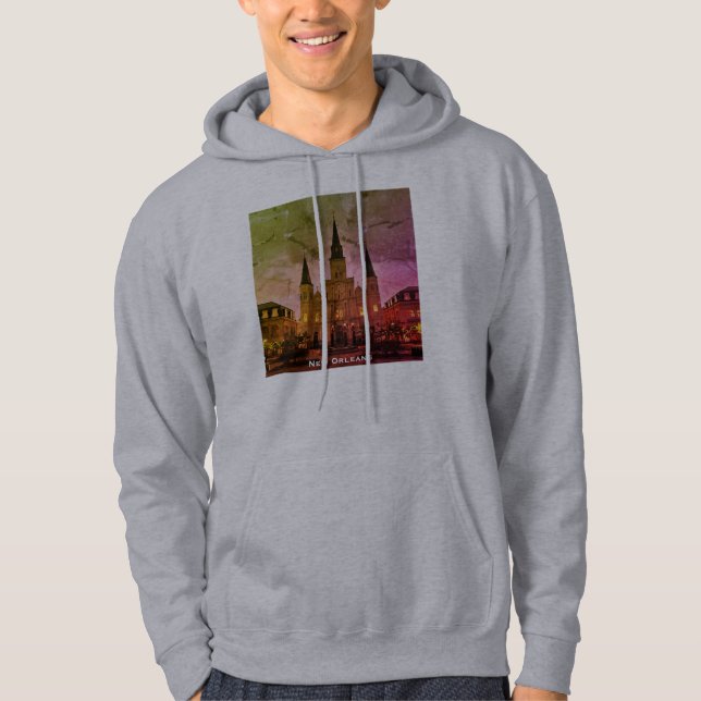 Jackson Square, New Orleans, LA-katedral Hoodie (Framsida)
