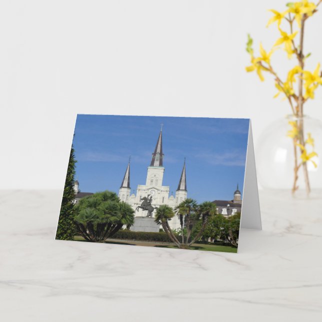 Jackson Square, New Orleans, LA Kort (Gul blomma)