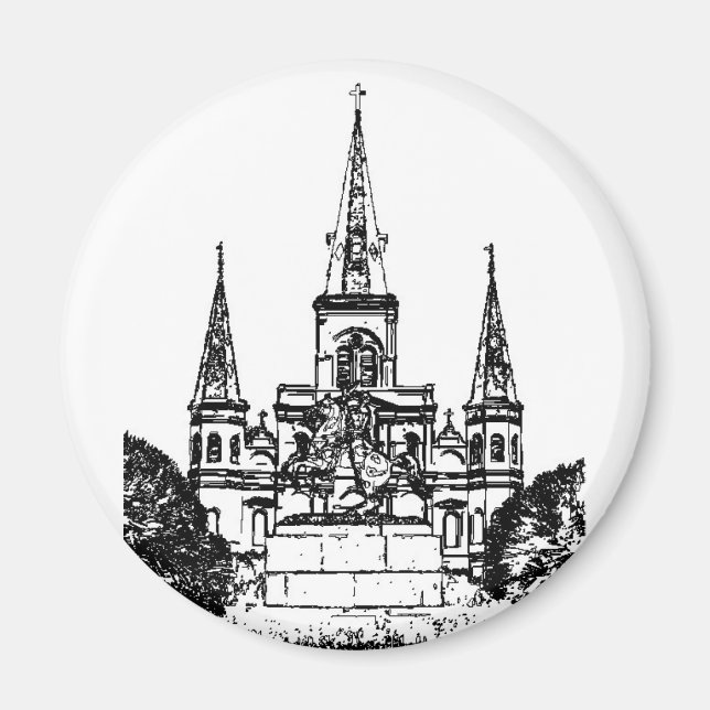 Jackson Square, New Orleans, LA Magnet (Framsidan)