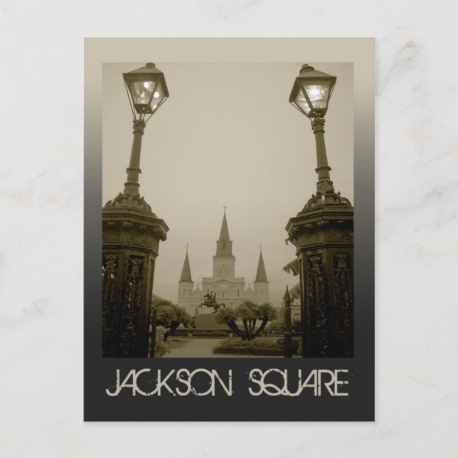 Jackson Square, New Orleans, LA Vykort (Framsida)