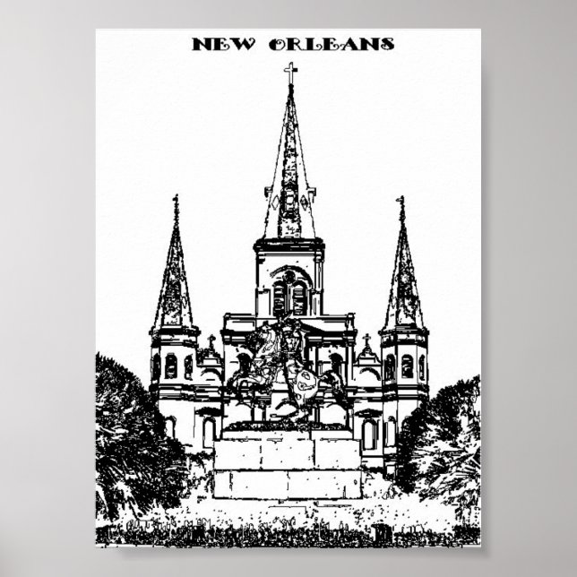 Jackson Square, New Orleans Poster (Framsidan)