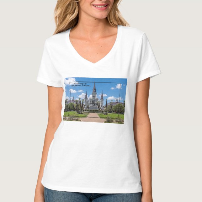 Jackson Square New Orleans T Shirt (Framsida)