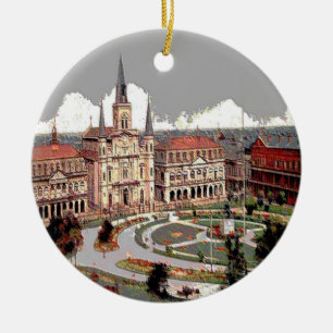 Jackson Square nya orleans Julgransprydnad Keramik