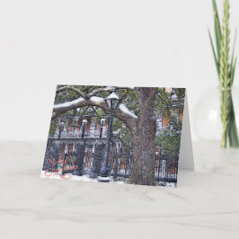 Jackson Square Snö jul Helgkort