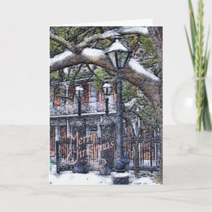 Jackson Square Snö jul Helgkort