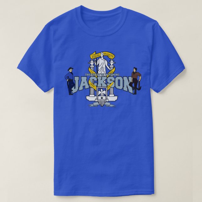 Jackson Staten Wyoming-gåva T Shirt (Design framsida)