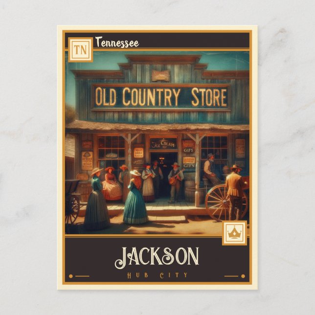Jackson, Tennessee | VINTAGE Vykort (Framsida)