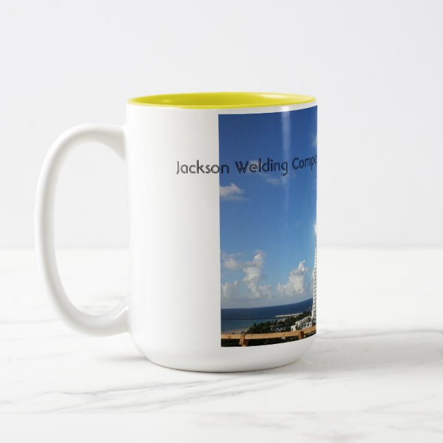 Jackson Welding Company Miami Florida 2014 Coffee Två-Tonad Mugg (Vänster)