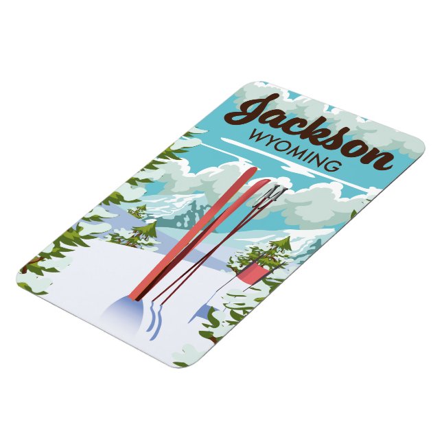 Jackson Wyoming skidposter Magnet (Vänstra Sidan)