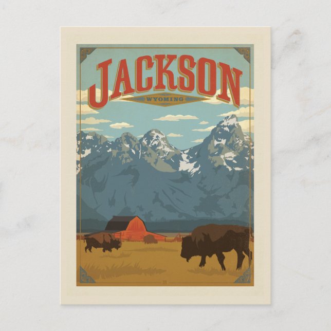 Jackson | Wyoming Vykort (Framsida)