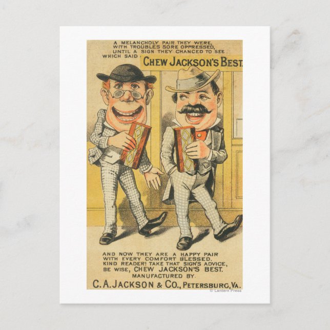 Jackson's Best Chew Annons Vykort (Framsida)