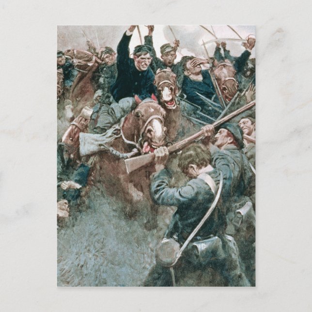 Jacksons brigad står som en stenmur vykort (Framsida)