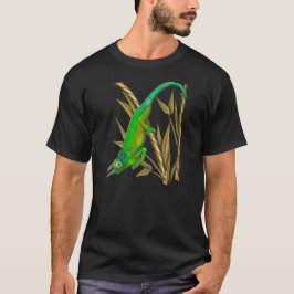Jackson's chameleon hängande i bambu t shirt