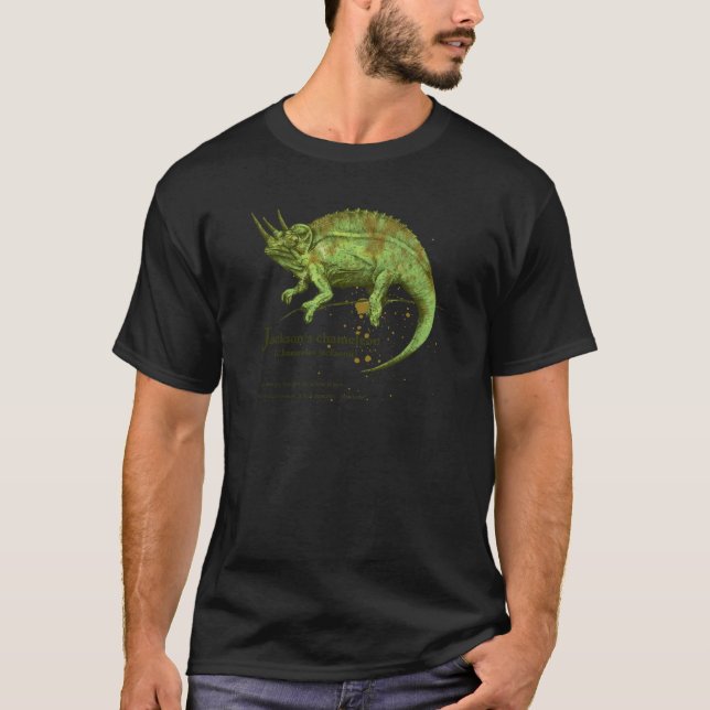 Jackson's chameleon - leaf t shirt (Framsida)
