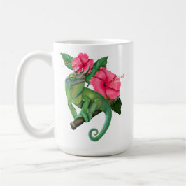 Jacksons Chameleon med Hibiscus Kaffemugg